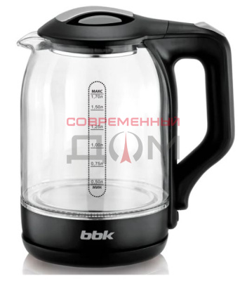 Чайник BBK EK1724G черный/стекло